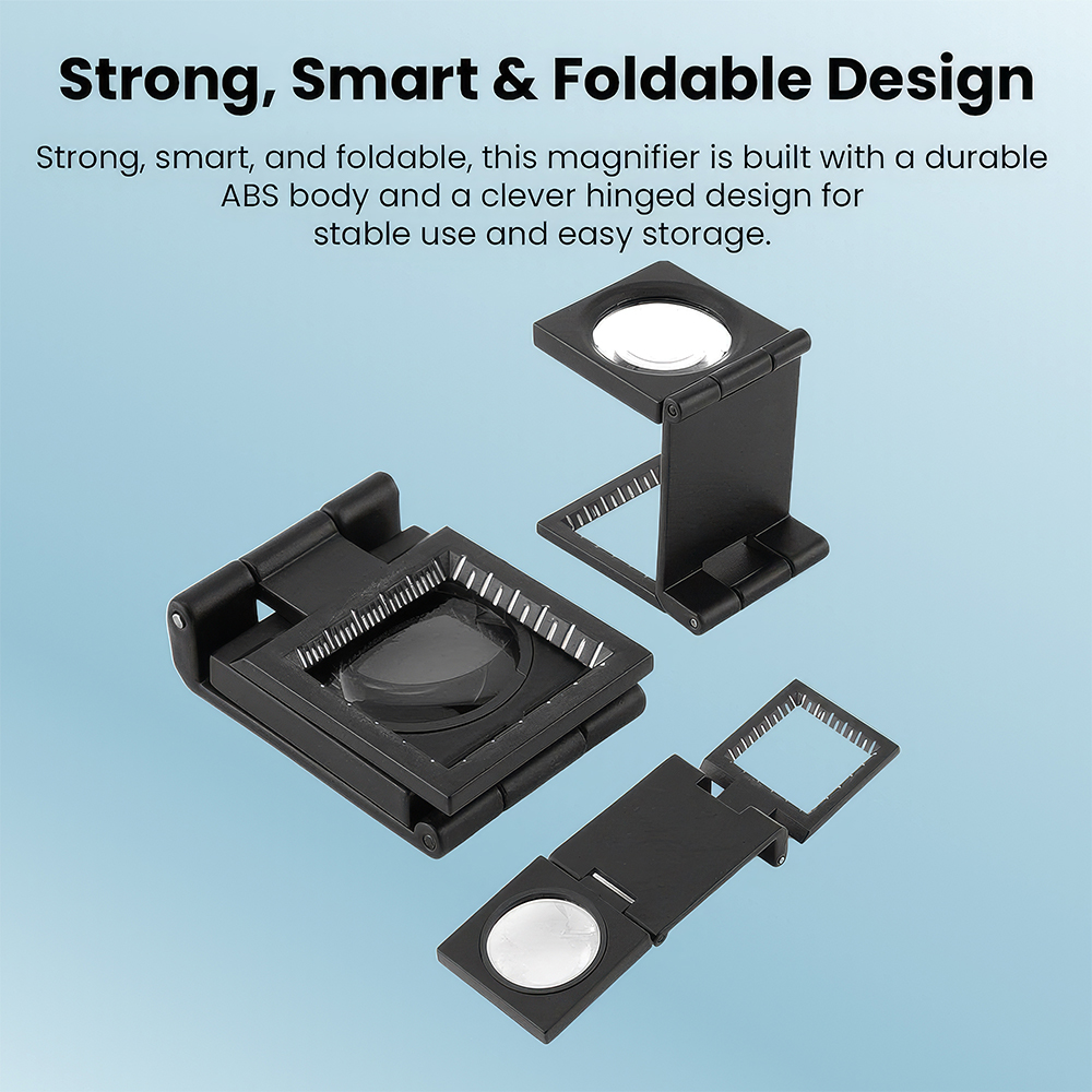 Pullox 10X Pocket Magnifier | Lightweight ABS Body • High-Precision Lens • Compact Foldable Design - view 5