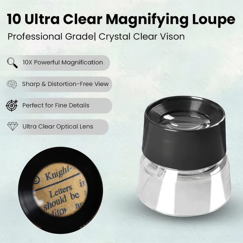 Pullox 10X Handheld Monocular Magnifying Glass | 26mm HD Lens | Adjustable Focus Loupe for Reading & Inspection - view 4