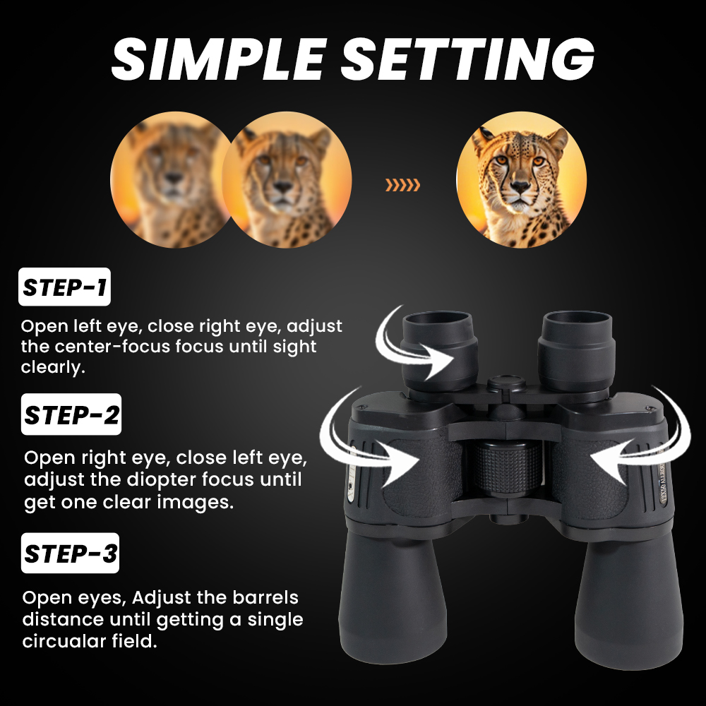 Pullox 12×50 All Rounder High-Power Binocular – Clear Long-Range Viewing - view 3