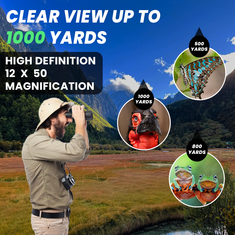 Pullox 12×50 All Rounder High-Power Binocular – Clear Long-Range Viewing - view 5