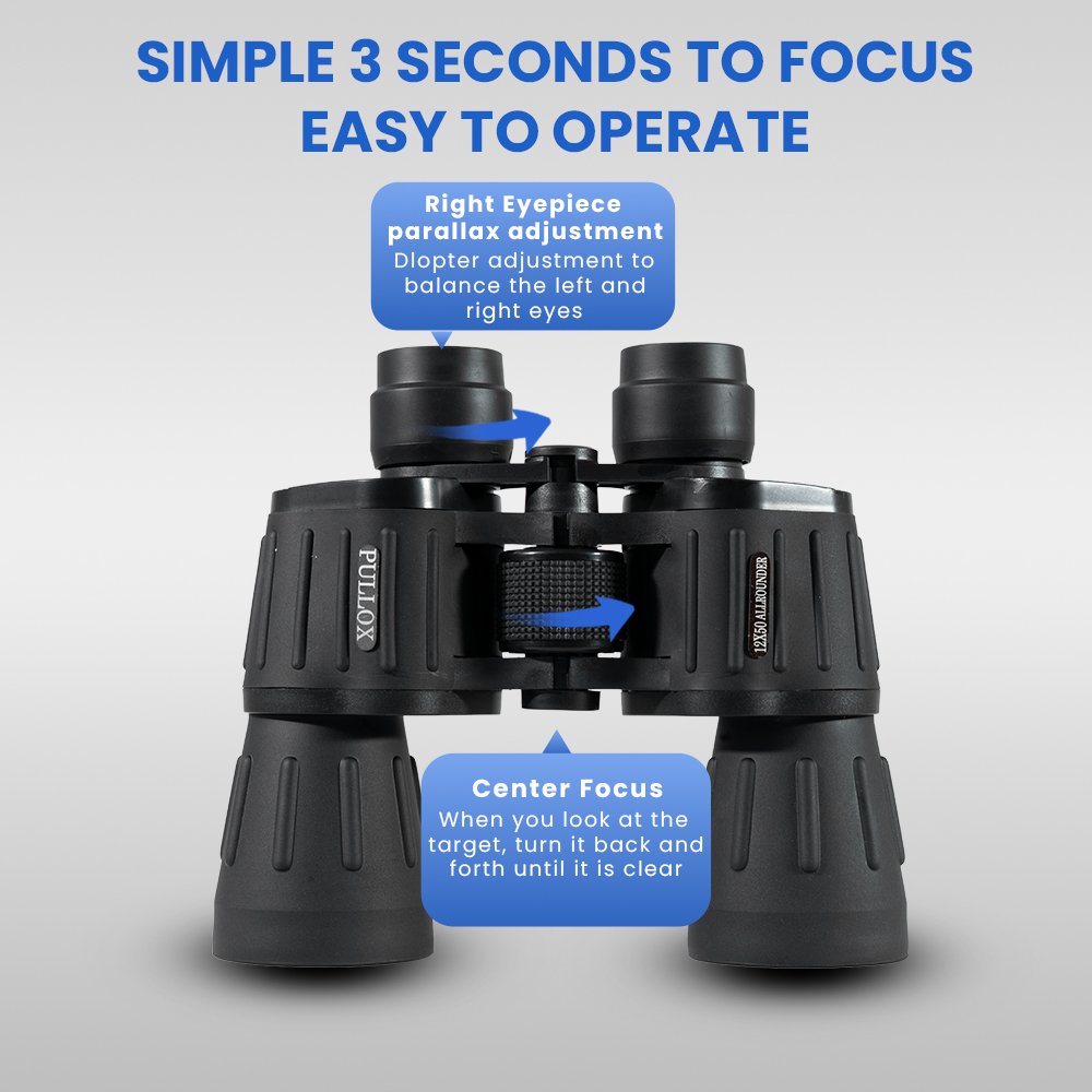 Pullox 12×50 All Rounder Pro Binocular – Power Design with Precision Optics - view 3