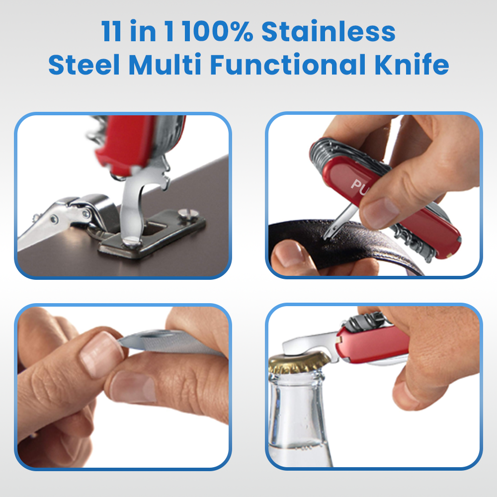 Pullox 14-in-1 Multifunctional Pocket Knife – Stainless Steel Survival & Utility Tool for Camping, Travel & Everyday Use - view 6