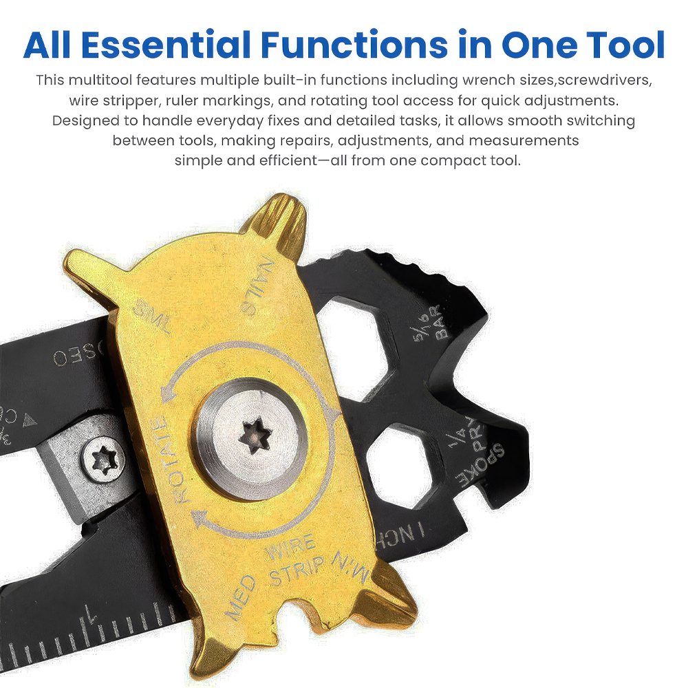 Pullox 20-in-1 Pocket Multitool Carabiner – Heavy Duty Stainless Steel Utility Tool for Cycling, Camping & Everyday Carry - view 5