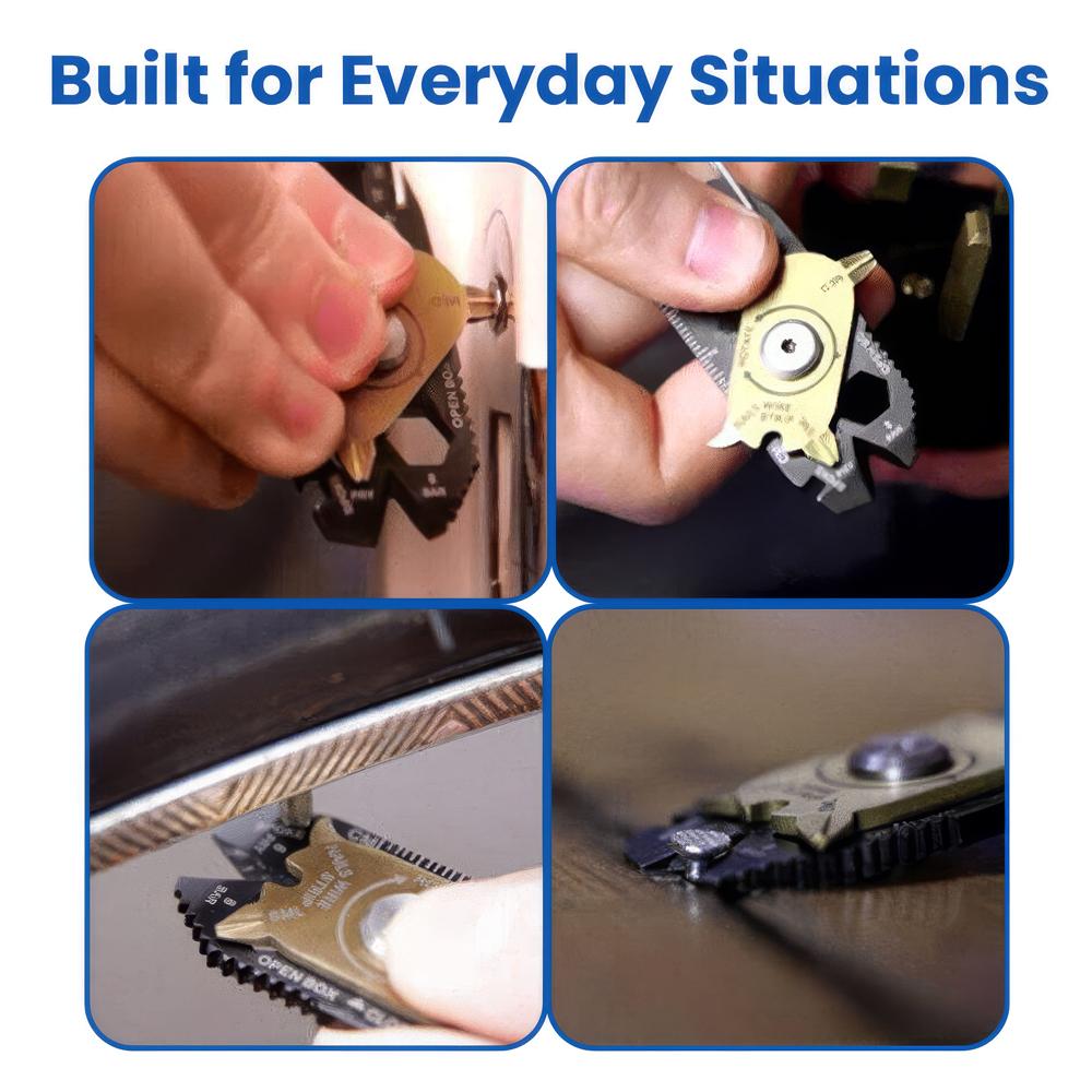 Pullox 20-in-1 Pocket Multitool Carabiner – Heavy Duty Stainless Steel Utility Tool for Cycling, Camping & Everyday Carry - view 6