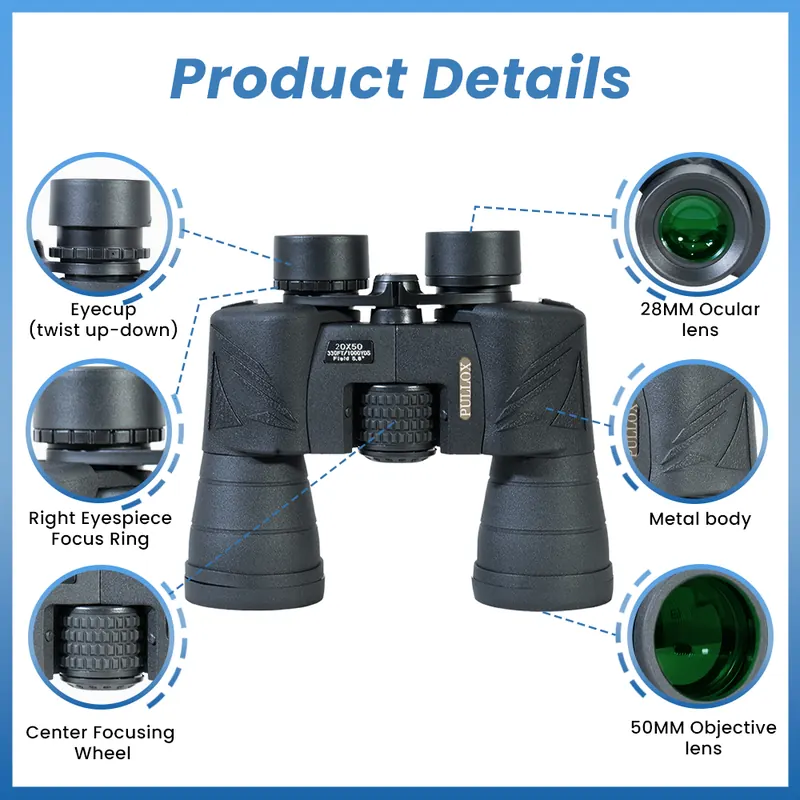 Pullox VantageX 10×50 – Extreme Reach Professional Observation Binocular - view 2