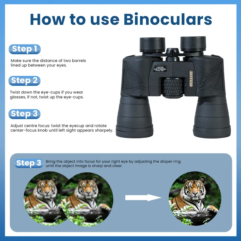 Pullox VantageX 10×50 – Extreme Reach Professional Observation Binocular - view 4