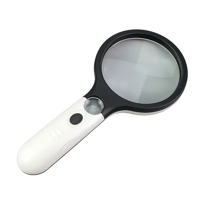 Pullox 3 LED Magnifying Glass | 3X–45X Dual Lens | 75mm & 18mm Glass Lenses | Battery Powered - view 1
