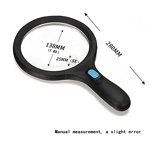 Pullox Extra Large Reading Magnifier with 3 LED view 2