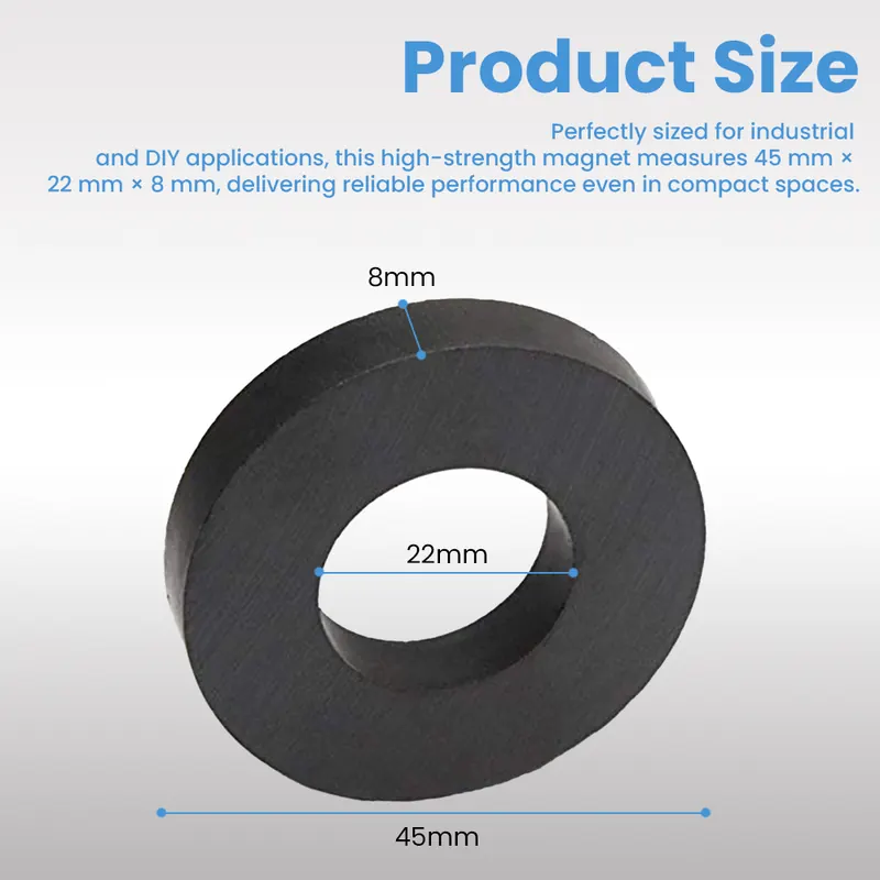 Pullox 45×22×8mm Donut  Ring Magnet view 2