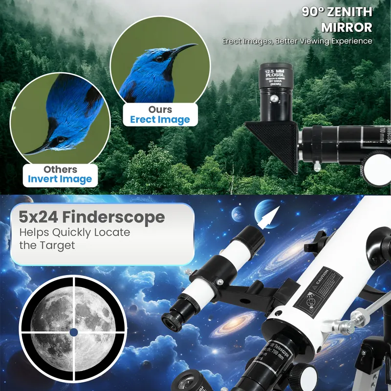 SSEA 60700 AstroVision Refractor | Beginner-Friendly Stargazing Telescope | Easy to Use • Big Sky Views view 4