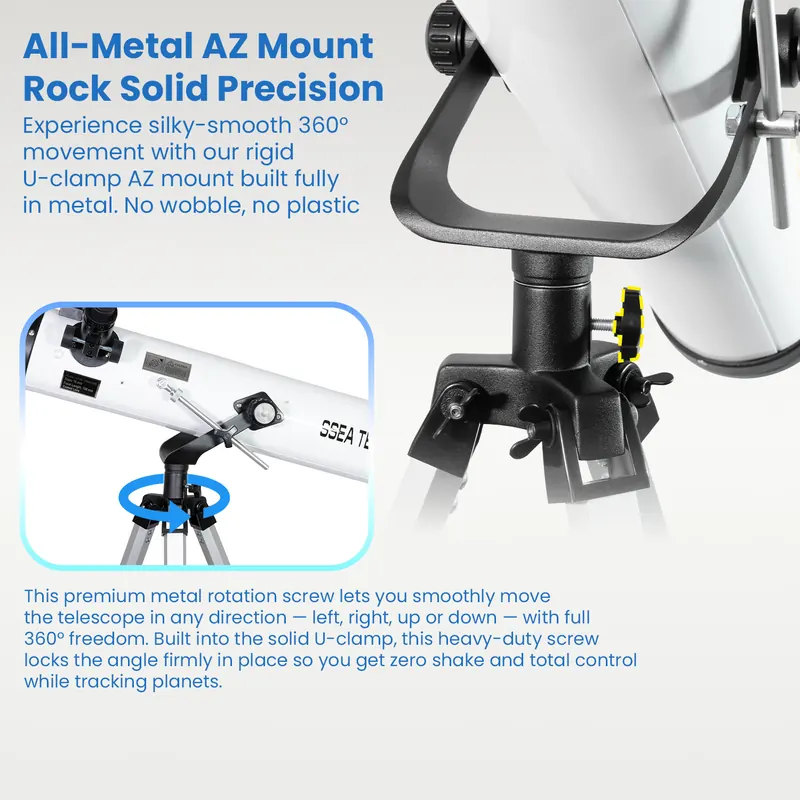 SSEA 76700 Astronomical Telescope | 76mm Aperture, 700mm Focal Length | Beginner-Friendly | Made in India view 4
