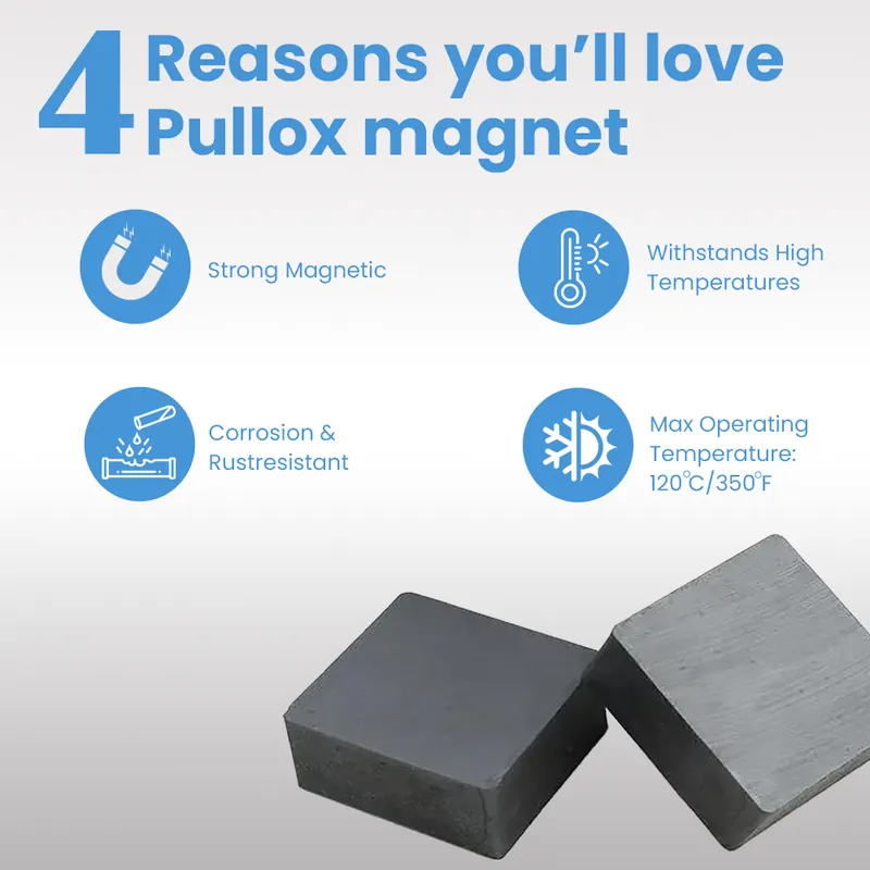 Pullox Heavy-Duty  Square Ferrite Magnet 50×50×12.5mm view 3