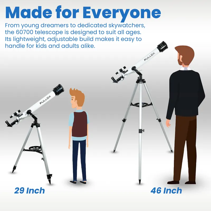 Pullox 60700 StarBlaze Refractor Telescope | Razor-Sharp Optics | Built for Night-Sky Adventures - view 7