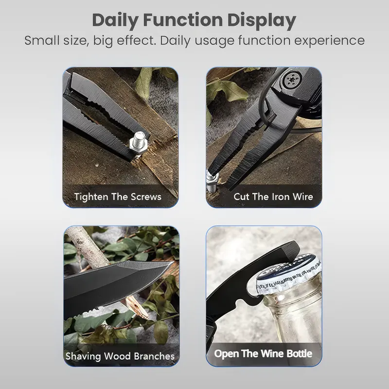 Pullox SurvivalPro Folding Multi-Tool – Stainless Steel Pocket Pliers for Camping & Repair view 5
