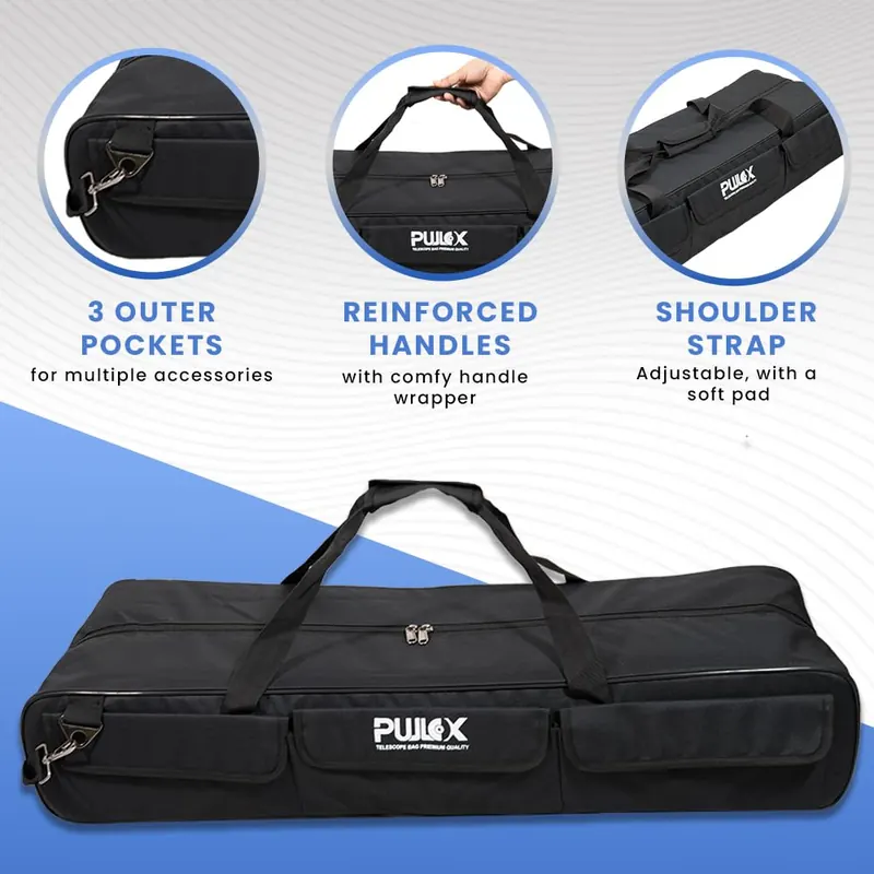 Pullox AstroShield 130 – Heavy Duty Protective Carry Bag for 130 mm Telescope with Accessory Pocket view 4