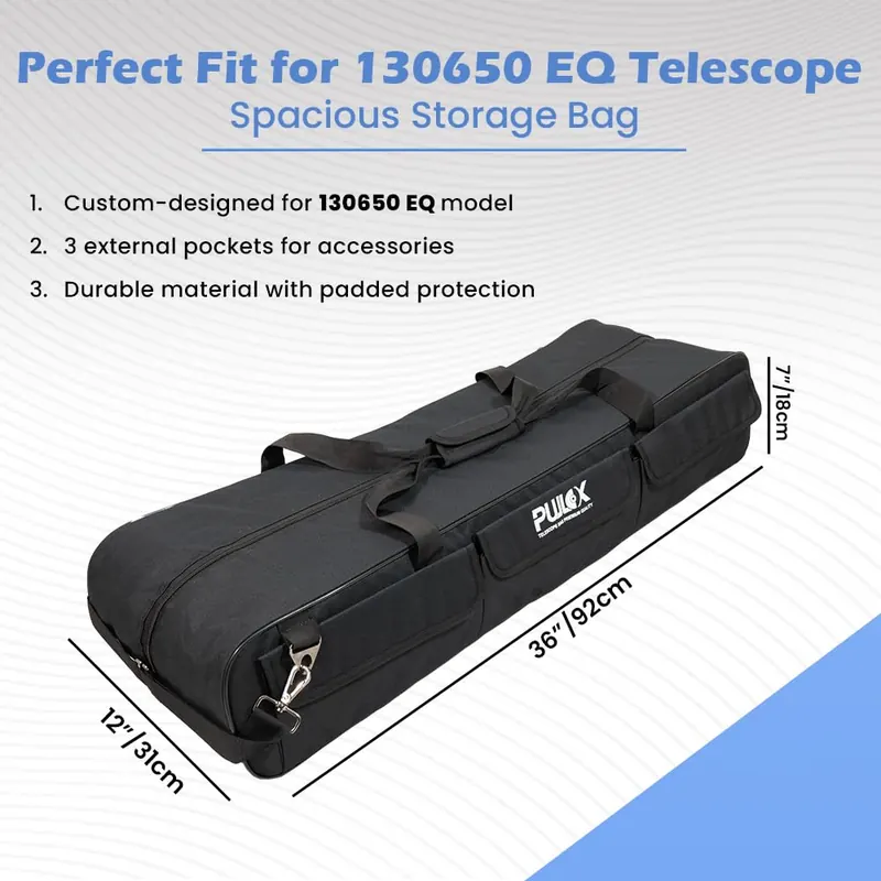 Pullox AstroShield 130 – Heavy Duty Protective Carry Bag for 130 mm Telescope with Accessory Pocket view 5