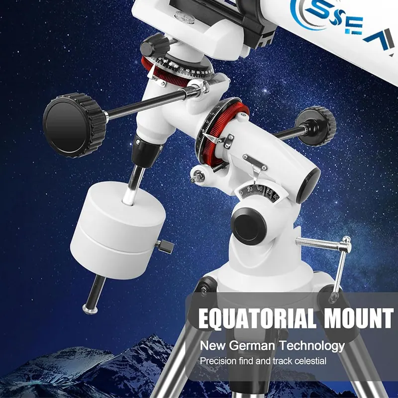 SSEA 130650 EQ Professional Reflector Telescope – 130mm Light-Gathering Optics | German EQ Tracking | Smartphone Ready | Travel Bag Included - view 5