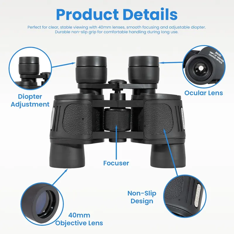 Pullox Professional 8×40 Prism Binocular view 2