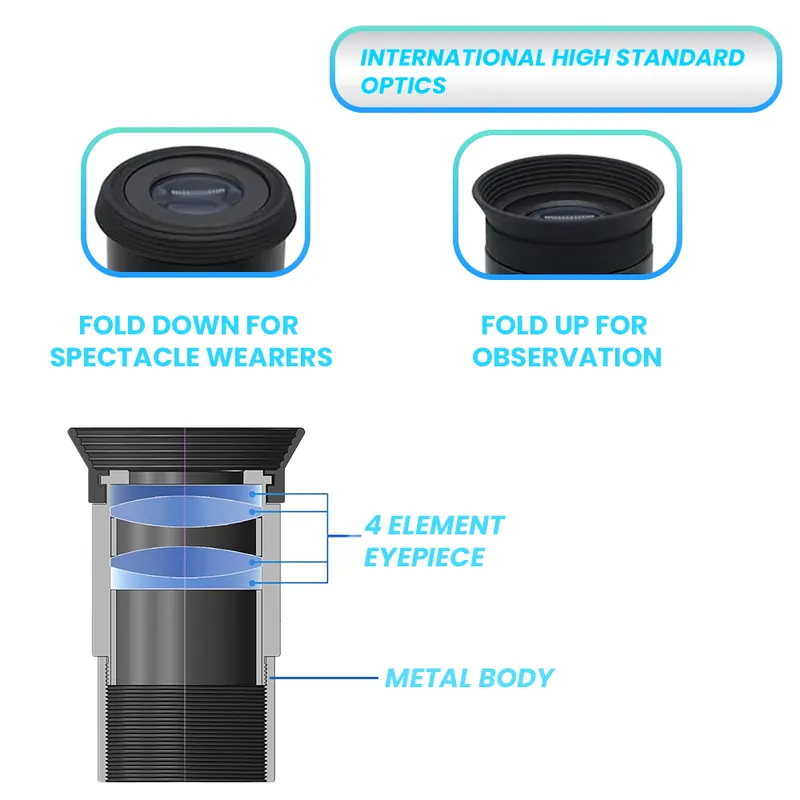 SSEA 80700 Astronomical Telescope | 80mm Aperture, 700mm Focal Length | Premium 1.25″ Eyepiece System | Made in India - view 3