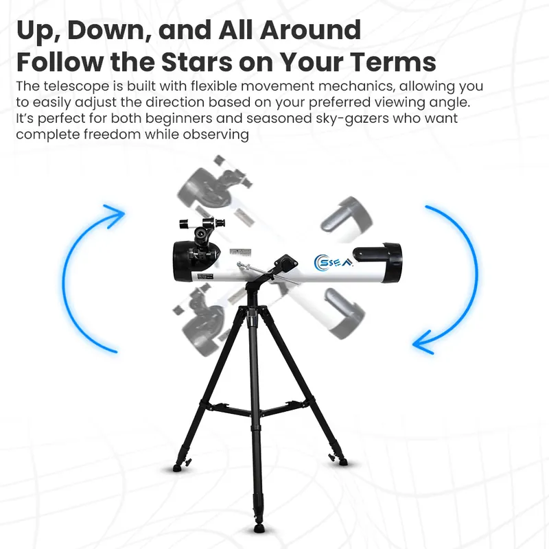SSEA 80700 Astronomical Telescope | 80mm Aperture, 700mm Focal Length | Premium 1.25″ Eyepiece System | Made in India - view 6
