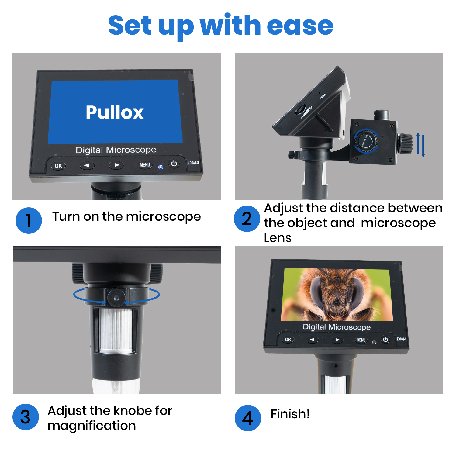 PULLOX 50X–1000X HD Digital Microscope for Study & Inspection - view 3
