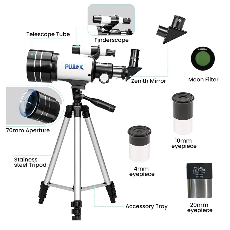 Pullox StarLite F30070 – Compact Explorer Telescope for Beginners view 5