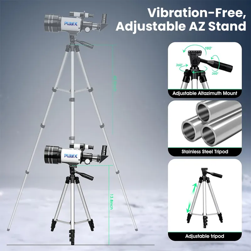 Pullox StarLite F30070 – Compact Explorer Telescope for Beginners view 3