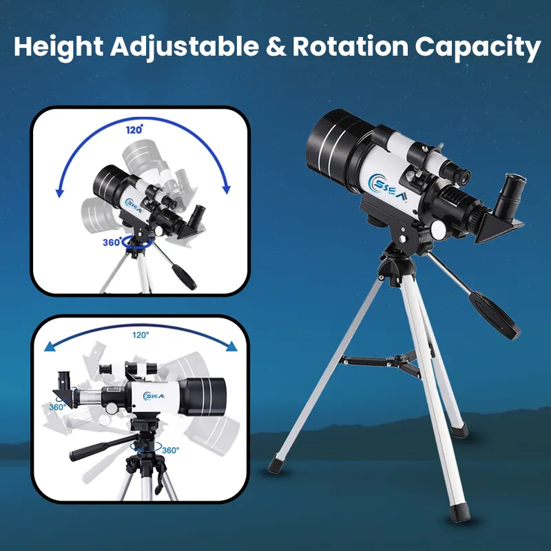 SSEA SkyScout F70300 – Beginner-Friendly Wide-View Refractor Telescope view 6
