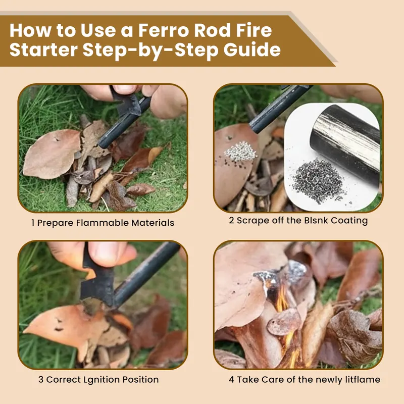 Pullox 6-in-1 Ferro Rod Fire Starter Survival Kit view 5