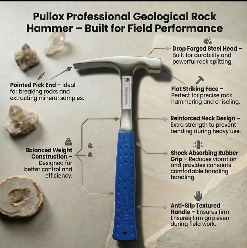 Pullox Strike Chisel-Tip  Geological Rock Hammer - view 3