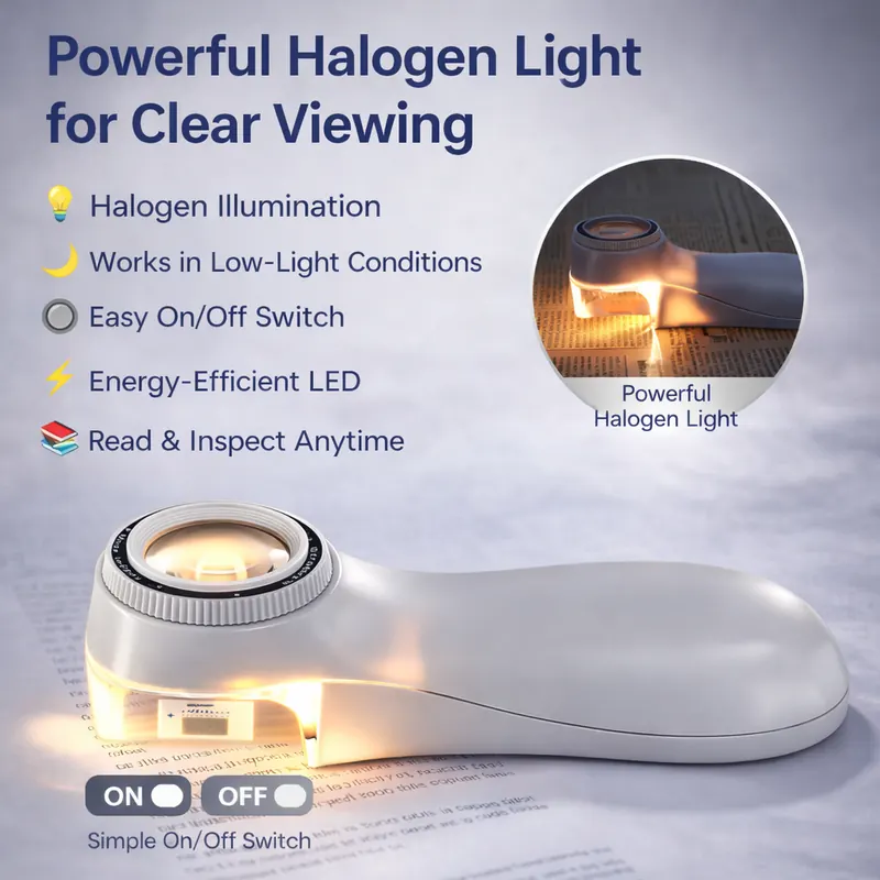 SSEA 8X Illuminated Measuring Magnifying Glass | 0.1 mm Scale | 1 Inch Lens | Professional Inspection Loupe view 4