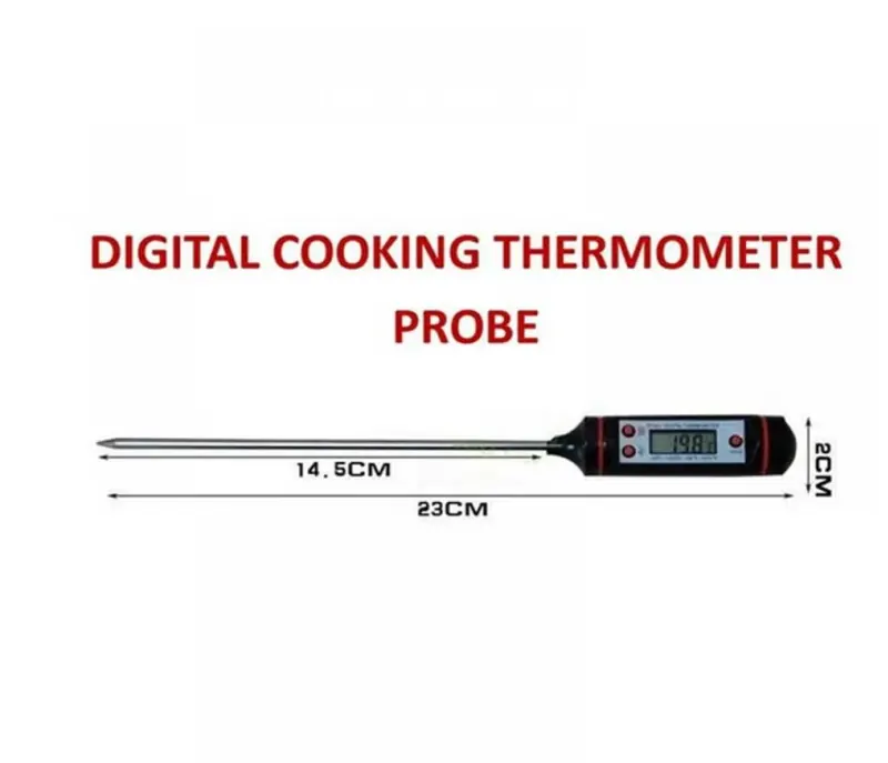 PULLOX Digital Kitchen Thermometer | Stainless Steel Probe, LCD Display, °C/°F, Temperature Hold Function | Cooking, Baking & Grilling Thermometer view 3