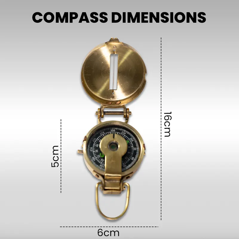 Pullox Classic Brass Military Compass view 4