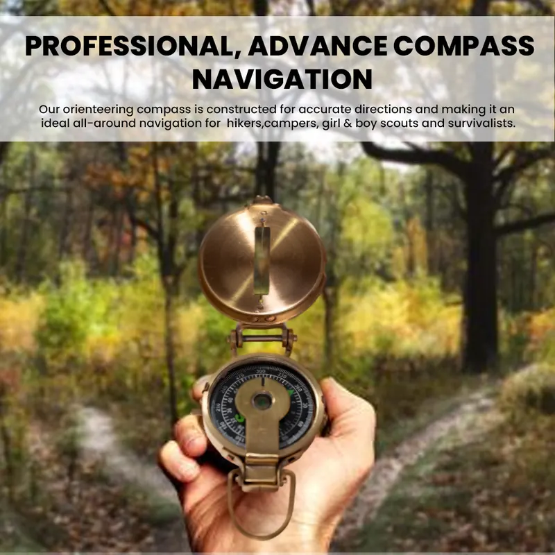 Pullox Classic Brass Military Compass view 5