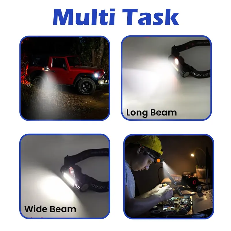 Pullox Ultra Bright Waterproof CREE LED Rechargeable Headlamp view 7