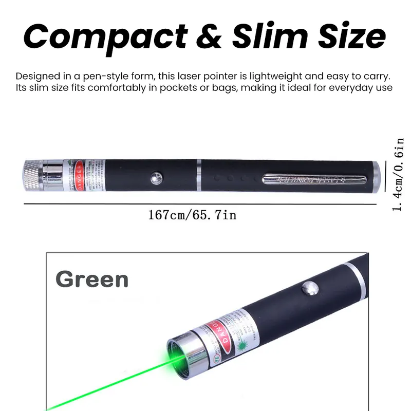 Pullox Green Beam Laser Pointer with Star Cap – Multi-Pattern High Visibility Presentation Laser view 6