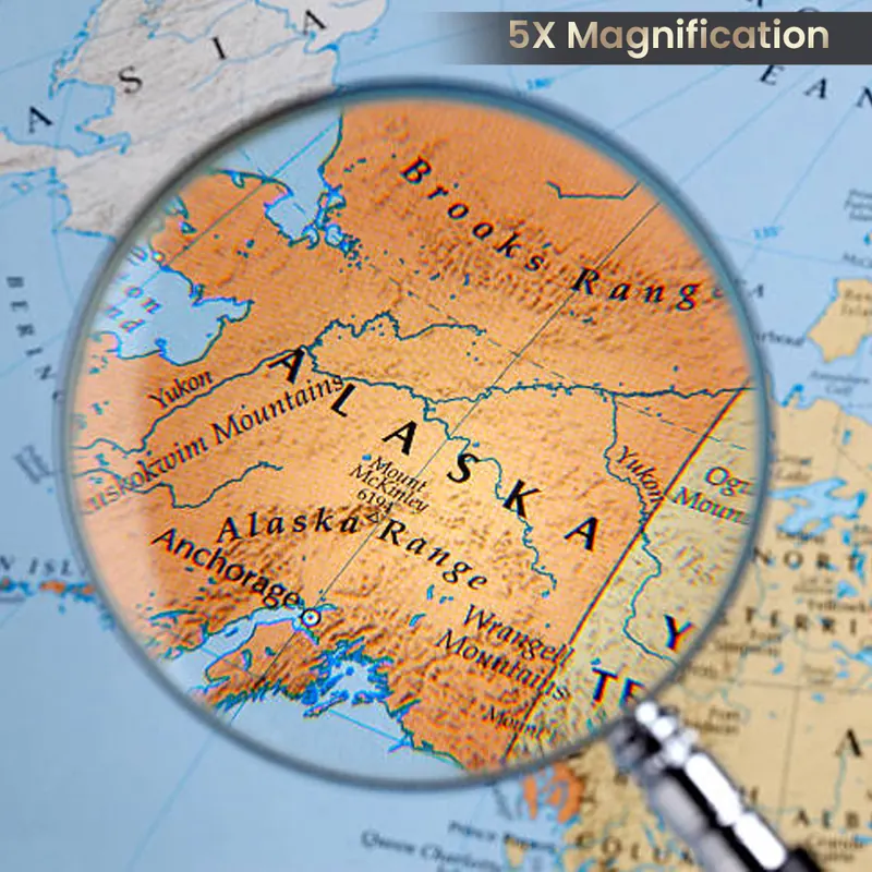 SSEA Heavy-Duty All-Metal Magnifying Glass | 100mm Indian Glass Lens | Newspaper & Document Reading view 5