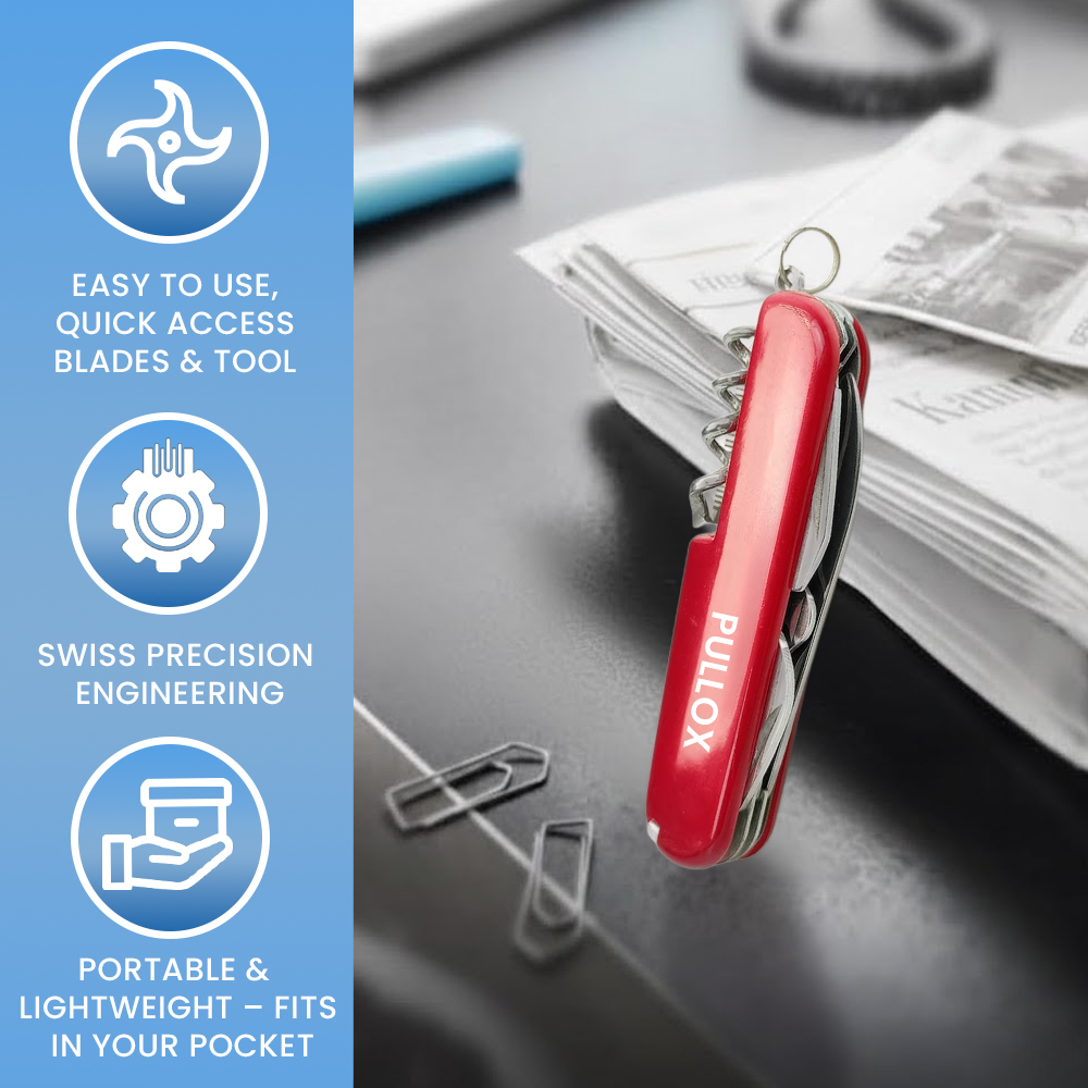 Pullox 14-in-1 Multifunctional Pocket Knife – Stainless Steel Survival & Utility Tool for Camping, Travel & Everyday Use - view 5