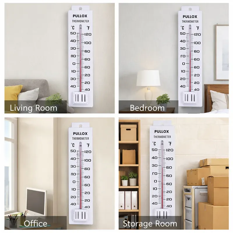 Pullox Hanging Room Thermometer – Dual Scale °C/°F Indoor Outdoor Wall Thermometer view 5