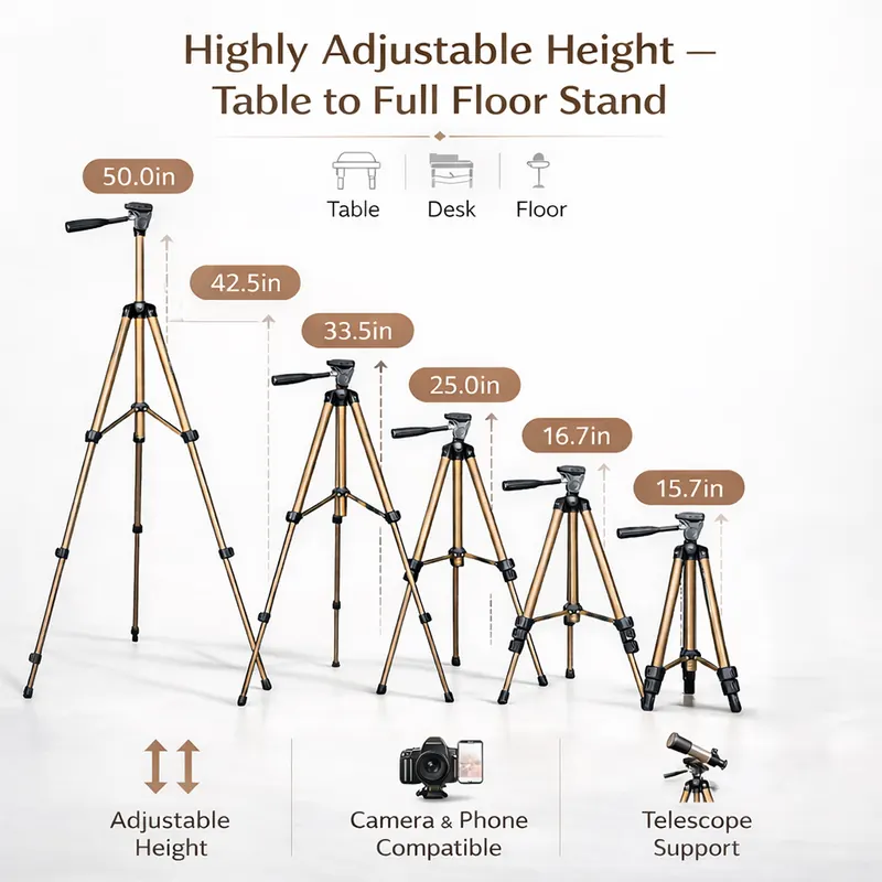 Pullox Adjustable Aluminum Tripod view 3